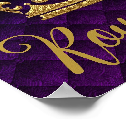 Couronne de texture dorée, impression d'art mural  (Coin)