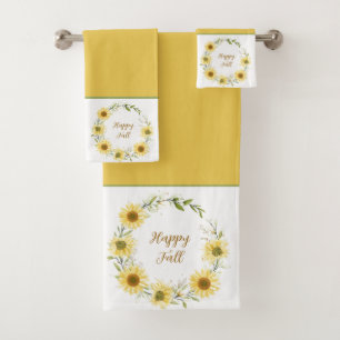 Couronne de tournesols avec texte personnalisable