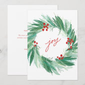 Couronne de vacances botanique chic Carte de Noël (Devant / Derrière)