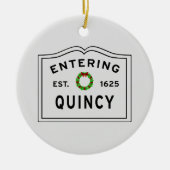 Couronne de vacances, Quincy, MA Ornement en céram (Devant)