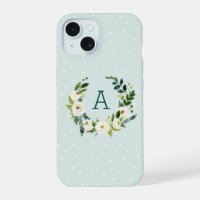 Couronne de verdure sucrée et monogramme à points