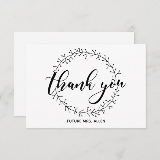 Couronne de vintage Merci à plat (Devant / Derrière)