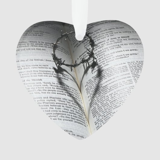 Couronne d'épines Coeur et Bible (devant)