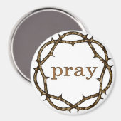 Couronne d'épines Lenten PRAY Magnet (Recto/Verso)
