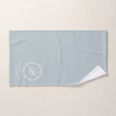Couronne d'hiver bleue rustique avec monogramme du (Serviette à main)