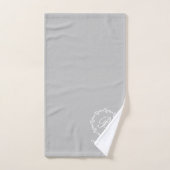 Couronne d'hiver grise rustique avec monogramme du (Serviette à main)