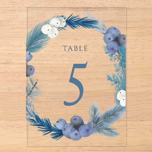 couronne d'hiver numéro de table cinq panneau (Recto)