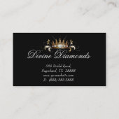 Couronne d'or de zèbre de mode de carte de visite (Dos)