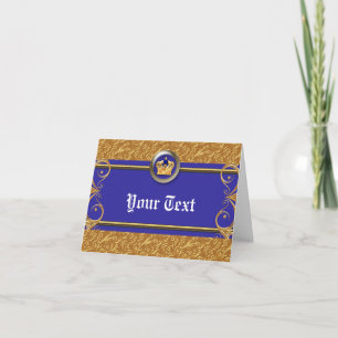 Couronne d'or et de bleu royal, merci pour la fête
