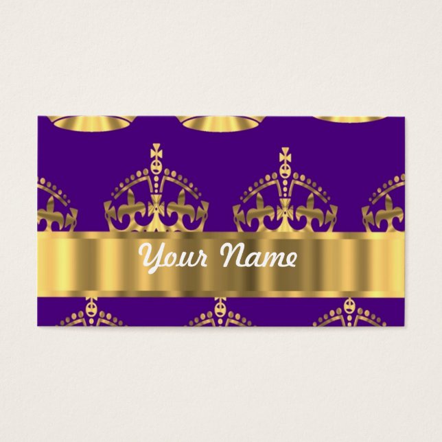 couronne d'or sur violet (Devant)