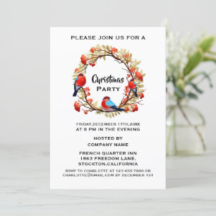 Couronne dorée élégante Invitation de fête de Noël