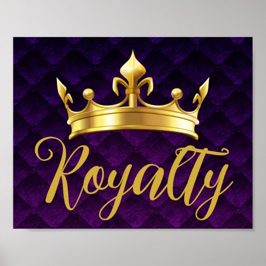 Couronne dorée Purple Plush Royalty Impression d'a (Devant)