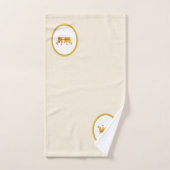 Couronne dorée sur beige sable (Serviette à main)