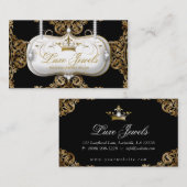 Couronne élégante de carte de visite de bijoux de (Devant / Derrière)