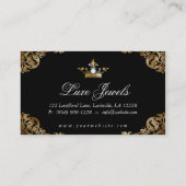 Couronne élégante de carte de visite de bijoux de (Dos)