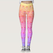 Couronne et coeur Pastel Imprimer Leggings (Devant)