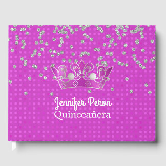 Couronne et diamants Quinceañera Livre d'or