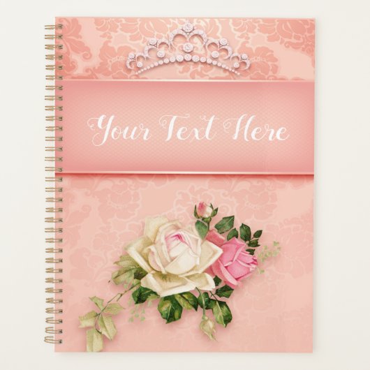 Couronne et Rose rose (Devant)