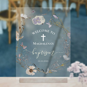 couronne fleur sauvage délicate Baptême bienvenue