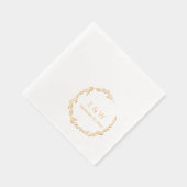 Couronne fleurie de luxe avec Mariage Monogramme (Droite)