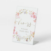 couronne fleurie favorise le panneau de piédestal (Recto)