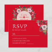 Couronne fleurie rouge Mariage chinois RSVP (Devant / Derrière)