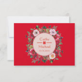 Couronne fleurie rouge Mariage chinois RSVP (Dos)