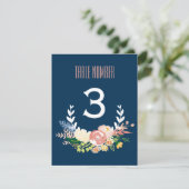 Couronne florale à monogramme | Numéro de table (Debout devant)