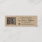 Couronne florale artisanale | Carte de visite arti (Dos)