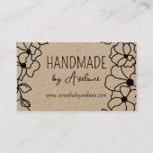 Couronne florale artisanale | Carte de visite arti (Devant)