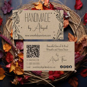 Couronne florale artisanale | Carte de visite arti