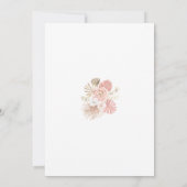 Couronne florale boho rose Invitation Quinceañera (Dos)