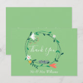 Couronne florale de campagne Merci (Devant / Derrière)