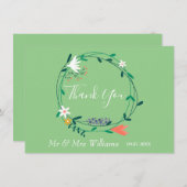 Couronne florale de campagne végétale Merci (Devant / Derrière)