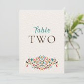 Couronne florale élégante moderne numéro de table  (Debout devant)