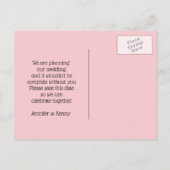 Couronne florale Enregistrer la date Carte postale (Dos)