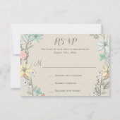 Couronne florale et bannière classique RSVP (Dos)