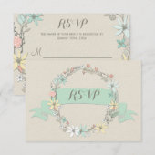 Couronne florale et bannière classique RSVP (Devant / Derrière)