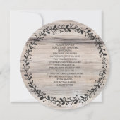 Couronne florale | INVITATION BABY SHOWER en bois (Dos)