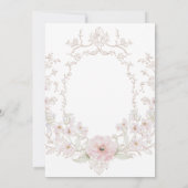 couronne florale | Invitation de baptême (Dos)