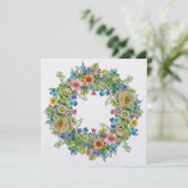 Couronne florale jolie invitation (Debout devant)