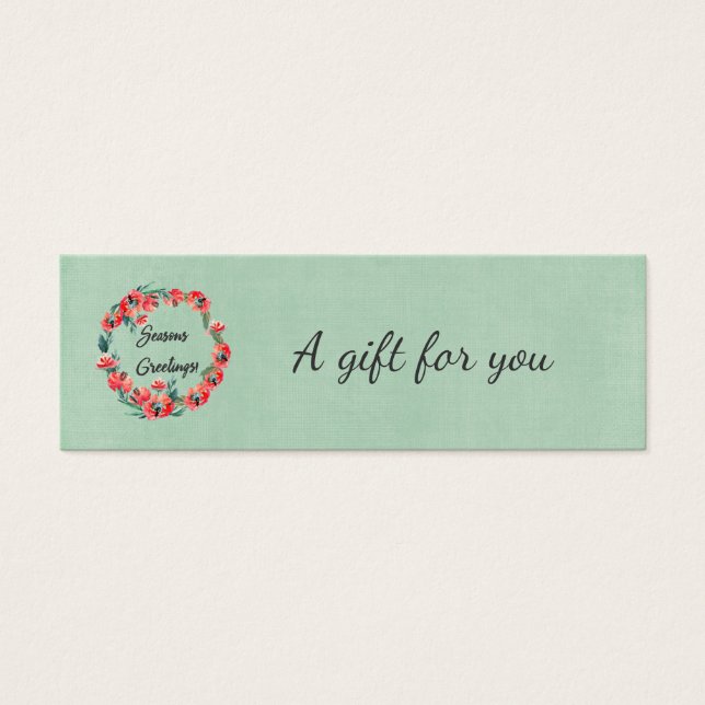 Couronne florale Joyeuses Fêtes et renne rétro (Devant)