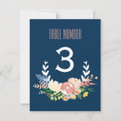 Couronne florale Monogram | Numéro de table (Devant)