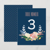 Couronne florale Monogram | Numéro de table (Devant / Derrière)