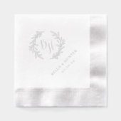 Couronne florale Monogramme Mariage (Recto)