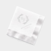 Couronne florale Monogramme Mariage (Gauche)