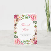 Couronne florale rose blush moderne Merci (Devant)