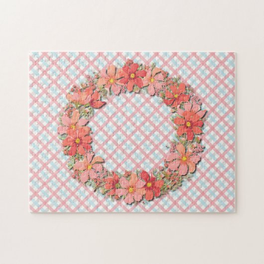 Couronne florale sur le Puzzle graphique Motif pla (Horizontal)