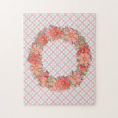 Couronne florale sur le Puzzle graphique Motif pla (Vertical)