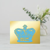 Couronne | Gold Crown c'est un garçon Faire-part d (Debout devant)